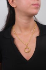 14 Ayar Altın 65 cm Burgu Zincir Kolye 42 - Görsel 4