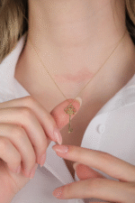 14 Ayar Altın Anahtar Kolye 442 - Görsel 5