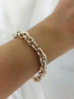 14 Ayar Altın Cetaş Hallow Bileklik - Görsel 3