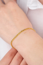 14 Ayar Altın Arpa Zincir Bileklik 484 - Görsel 2