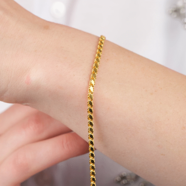 14 Ayar Altın Arpa Zincir Bileklik 484