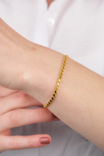 14 Ayar Altın Arpa Zincir Bileklik 484 - Görsel 3