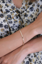 14 Ayar Altın Dörtgen Sıralı Bileklik 435 - Görsel 2