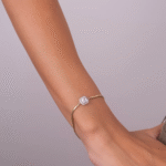 14 Ayar Altın Baget Taşlı Balık Sırtı Zincir Bileklik 97