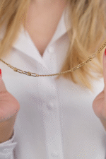 14 Ayar Altın T Zincir Bileklik 553 - Görsel 4