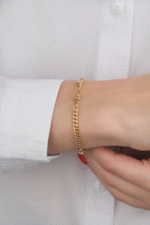 14 Ayar Altın T Zincir Bileklik 553