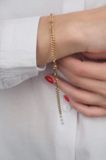 14 Ayar Altın T Zincir Bileklik 553 - Görsel 5