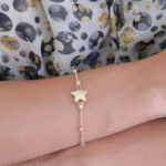 14 Ayar Altın Dorika Toplu Yıldız Bileklik 434