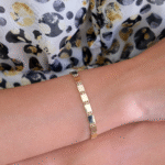 14 Ayar Altın Kare Sıralı Bileklik 438