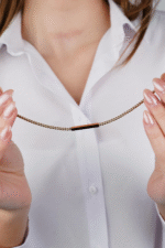 14 Ayar Altın Plaka Detay Bileklik 578 - Görsel 3