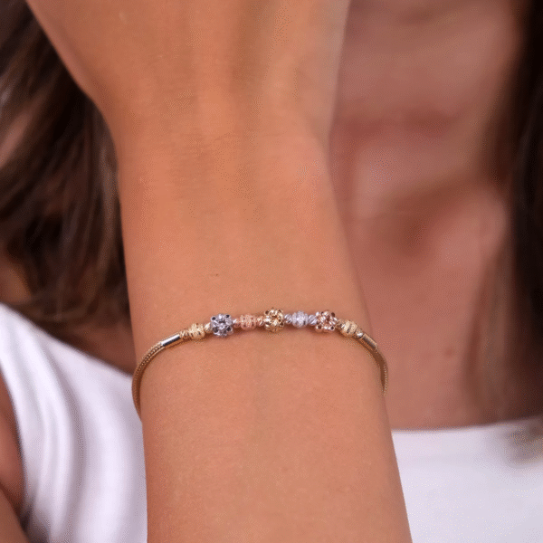 14 Ayar Altın Üç Renk Dorika Bileklik 56