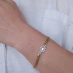 14 Ayar Altın Baget Taşlı Bileklik 65