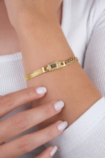 14 Ayar Altın Hasır Desenli Zincir Bileklik 82 - Görsel 2