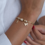 14 Ayar Altın Kelebek Sallantılı Bileklik 464