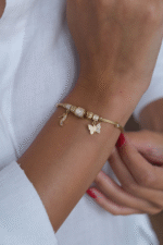 14 Ayar Altın Kelebek Sallantılı Bileklik 464