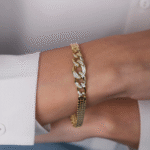 14 Ayar Altın Taşlı Gurmet Zincir Bileklik 385