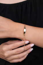 14 Ayar Altın Zincirli Çocuk Künyesi 18