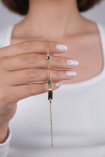 14 Ayar Altın Nazar Boncuklu Çocuk Künyesi 16 - Görsel 2