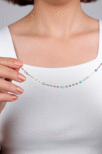 14 Ayar Altın Nazar Boncuklu Çocuk Bileklik 39 - Görsel 2