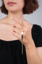 14 Ayar Altın Gurmet Zincirli Çocuk Künyesi 30 - Görsel 2