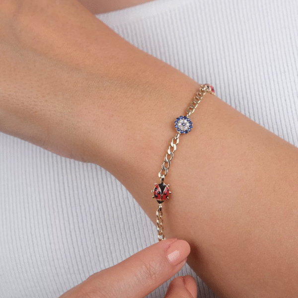 14 Ayar Altın Uğur Böcekli Çocuk Bileklik 38