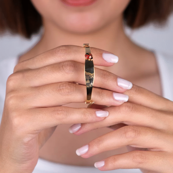 14 Ayar Altın Uğur Böcekli Çocuk Kelepçesi 16