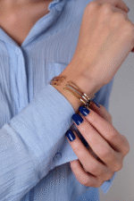 14 Ayar Altın Üç Sıra Kelepçe 8