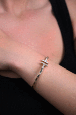 14 Ayar Altın Taşlı T Kelepçe 6 - Görsel 2