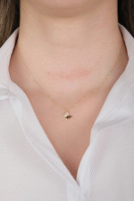 14 Ayar Altın Taşlı Kelebek Kolye 410 - Görsel 3