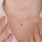 14 Ayar Altın Taşlı Kelebek Kolye 410