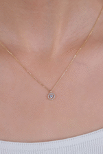 14 Ayar Altın Taşlı Kolye 6