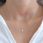 14 Ayar Altın Taşlı Kuzey Yıldızı Kolye 433