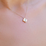 14 Ayar Altın Taşlı Yonca Kolye 101