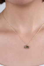 14 Ayar Altın Fil Kolye 216