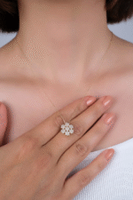 14 Ayar Altın Taşlı Kar Tanesi Kolye 15 - Görsel 3