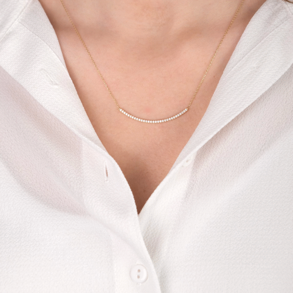 14 Ayar Altın Taşlı Kolye 61