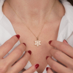 14 Ayar Altın Kar Tanesi Kolye 117