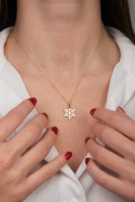 14 Ayar Altın Kar Tanesi Kolye 117