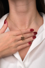 14 Ayar Altın Kar Tanesi Kolye 117 - Görsel 3