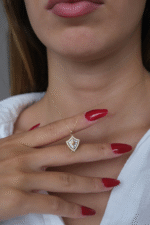 14 Ayar Altın Sedefli Rozet Kolye 441 - Görsel 3