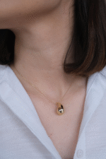 14 Ayar Altın Damla Kolye 483 - Görsel 2