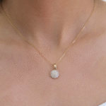 14 Ayar Altın Taşlı Yuvarlak Kolye 111