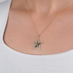 14 Ayar Altın Taşlı Yıldız Kolye 149