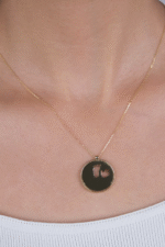 14 Ayar Altın Ayak ve El İzi Kolye 37 - Görsel 2