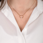 14 Ayar Rose Altın Taşlı Sekizgen Kolye 58