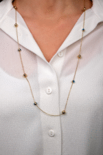 14 Ayar Altın Nazar Boncuklu Kolye 3 - Görsel 2