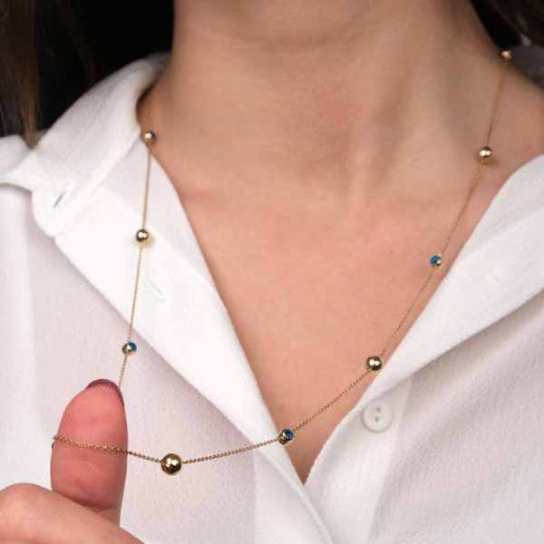 14 Ayar Altın Nazar Boncuklu Kolye 3