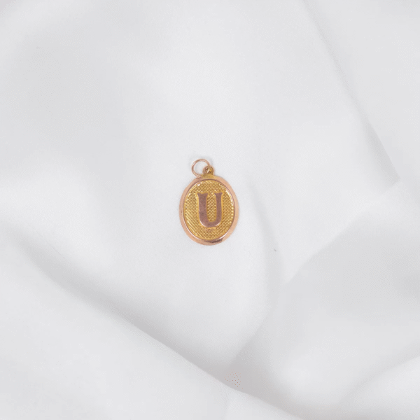 14 Ayar Altın U Harfi Hediyelik Kolye Ucu 34
