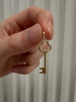 14 Ayar Altın Sade Anahtar Kolye Ucu 184 - Görsel 2