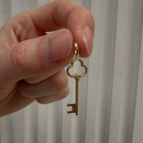 14 Ayar Altın Sade Anahtar Kolye Ucu 184